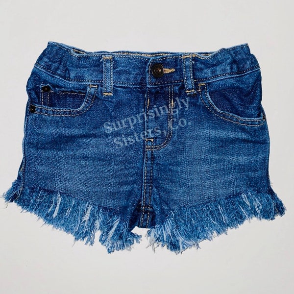 Shorts // Baby // Toddler // Kids // Girls // Distress // Fringe