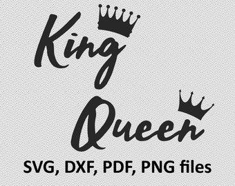 King And Queen Svg Etsy