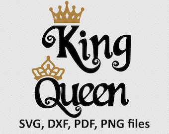 King And Queen Svg Etsy