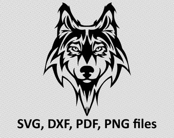 Wolf Face Svg Etsy