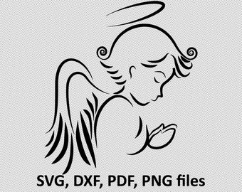 Download Christmas Angels Clipart Angel Graphics Cute Holiday Clipart Etsy
