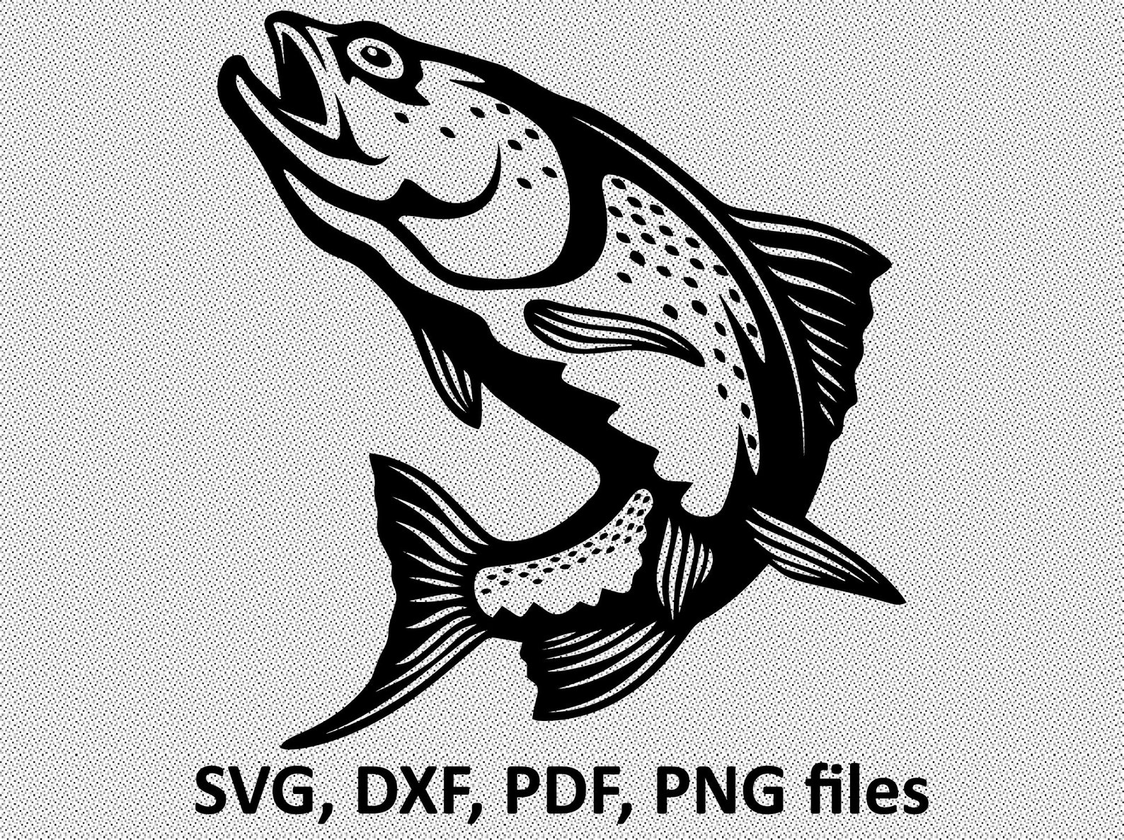 Download Fishing SVG Bass Fish SVG Sea Bass SVG Bass Fish Cut File | Etsy