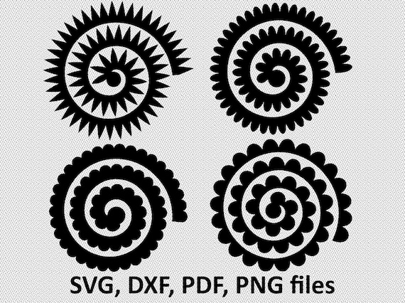 Download Rolled Flower Svg Rolled Paper Flowers Svg Rolled Rose Svg Etsy