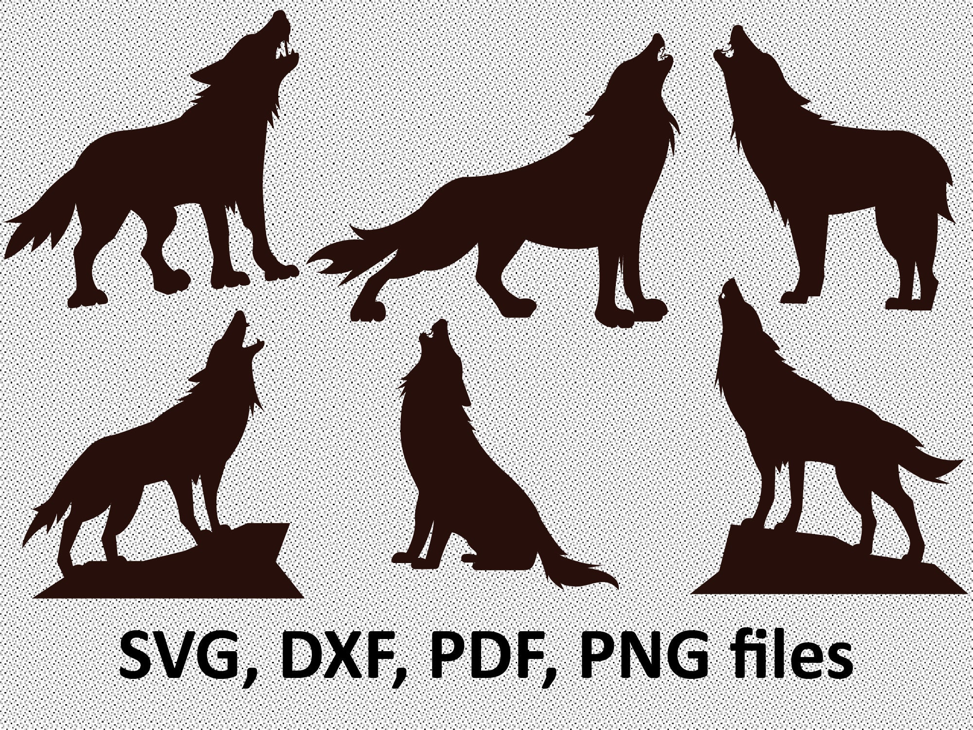 Download Howling Wolf Svg Wolf Svg Wolf Clipart Wolf Silhouette Etsy