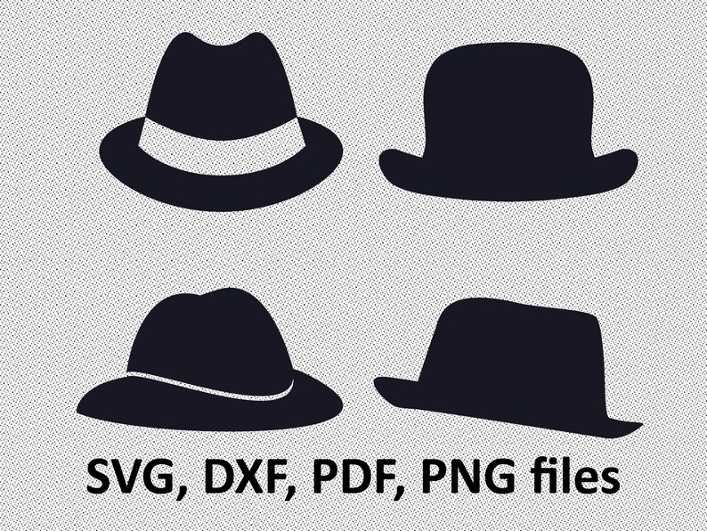 Download Hat svg Bowler svg Hipster hat svg Derby hat clip art Top | Etsy