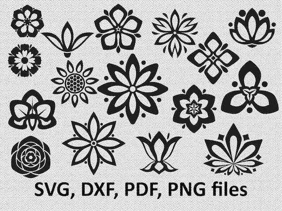 Download Flower Elements Svg Floral Elements Flower Svg Flowers Etsy