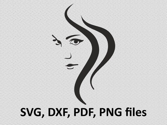 Download Woman Head Face Hair Fashion Lips Svg Silhouette Etsy