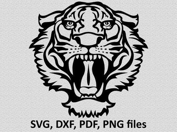 Download Angry Tiger Svg Tiger Svg Dxf Pdf Png Print And Cut File Etsy PSD Mockup Templates