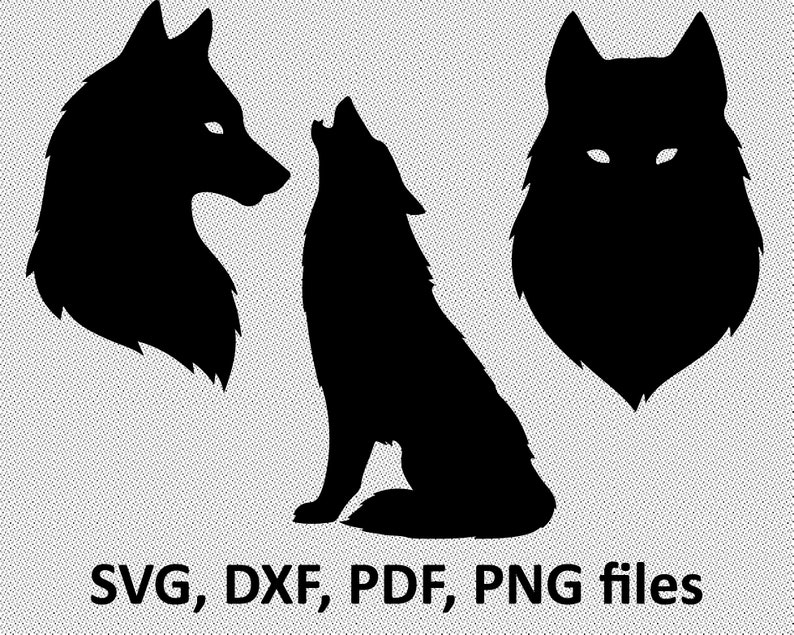 Download HOWLING WOLF SVG wolf svg wolf clipart wolf silhouette | Etsy