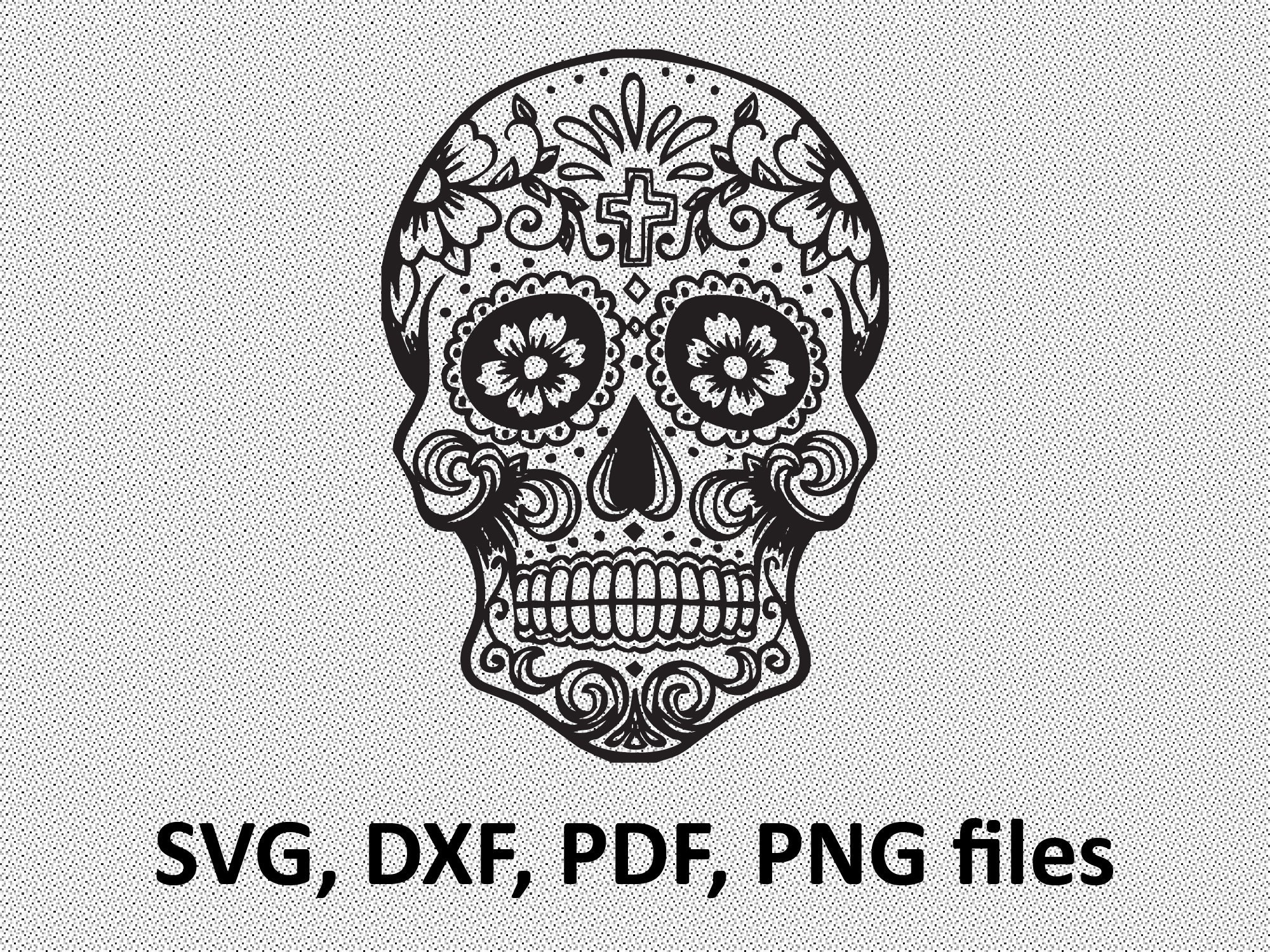 Download Skull Svg File Flower Skull Svg Skull Cut File Floral Skull Etsy