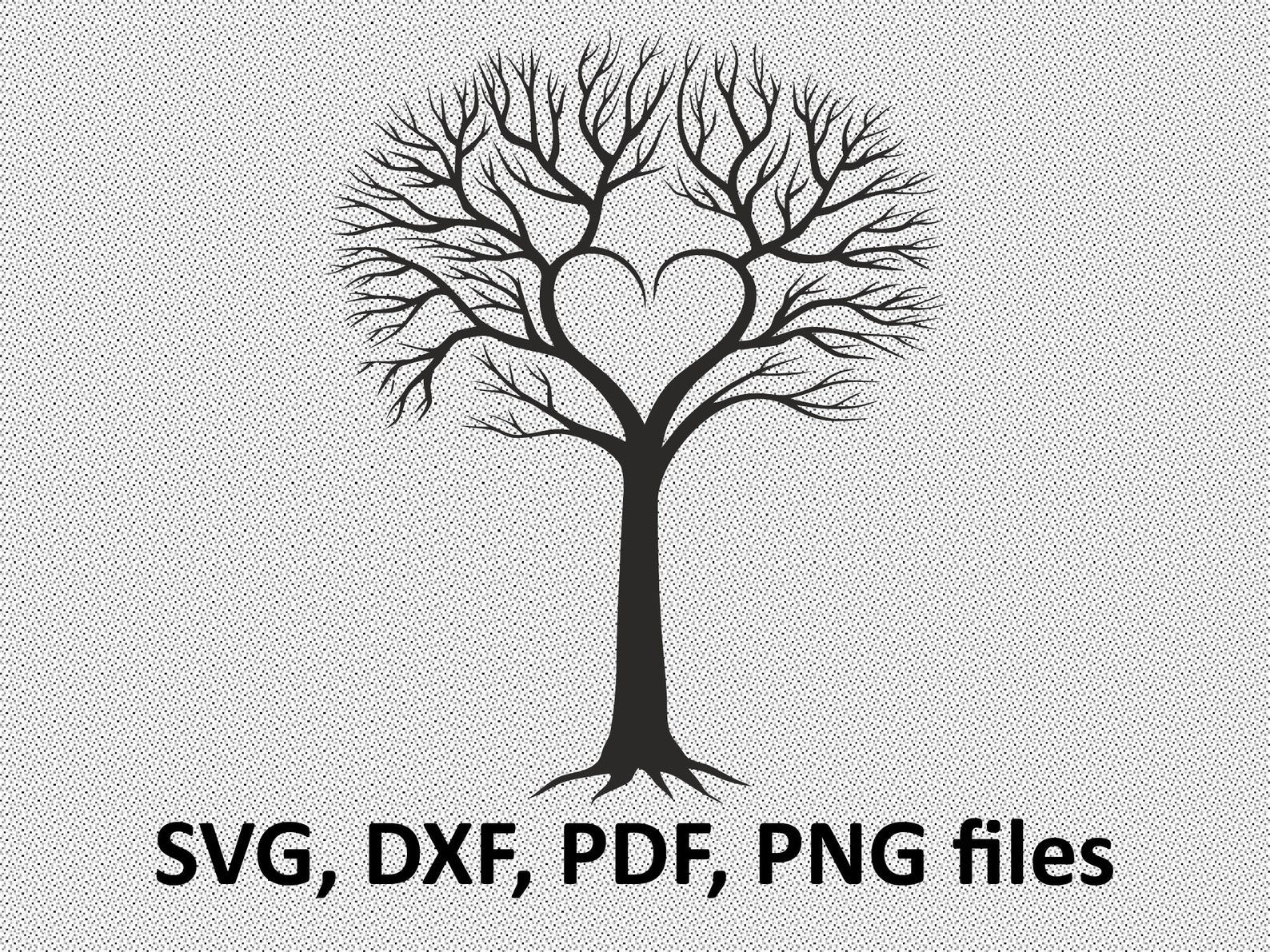 Heart Tree SVG Tree With Heart SVG Clipart Cut Files for | Etsy
