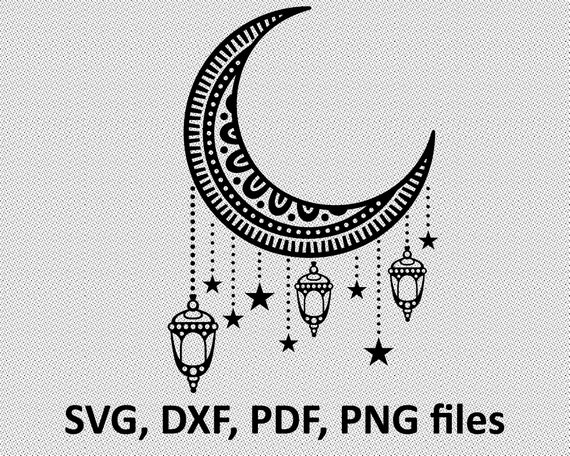 Mandala Moon Svg Mandala Svg Moon Svg Moon Clipart Svg Etsy