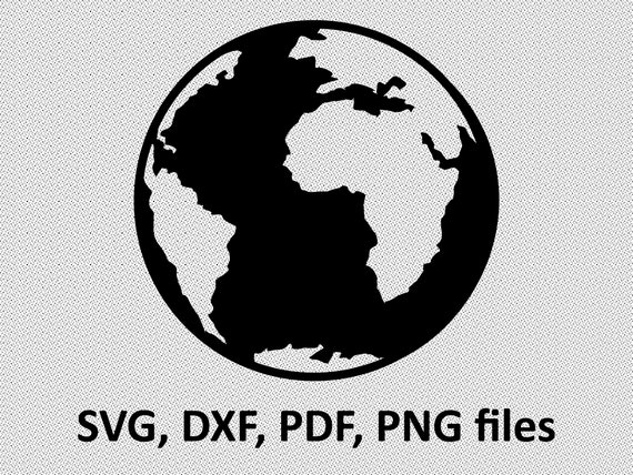 Download Free Planet Earth Svg Planet Earth Silhouette Planet Earth Svg Etsy SVG Cut Files