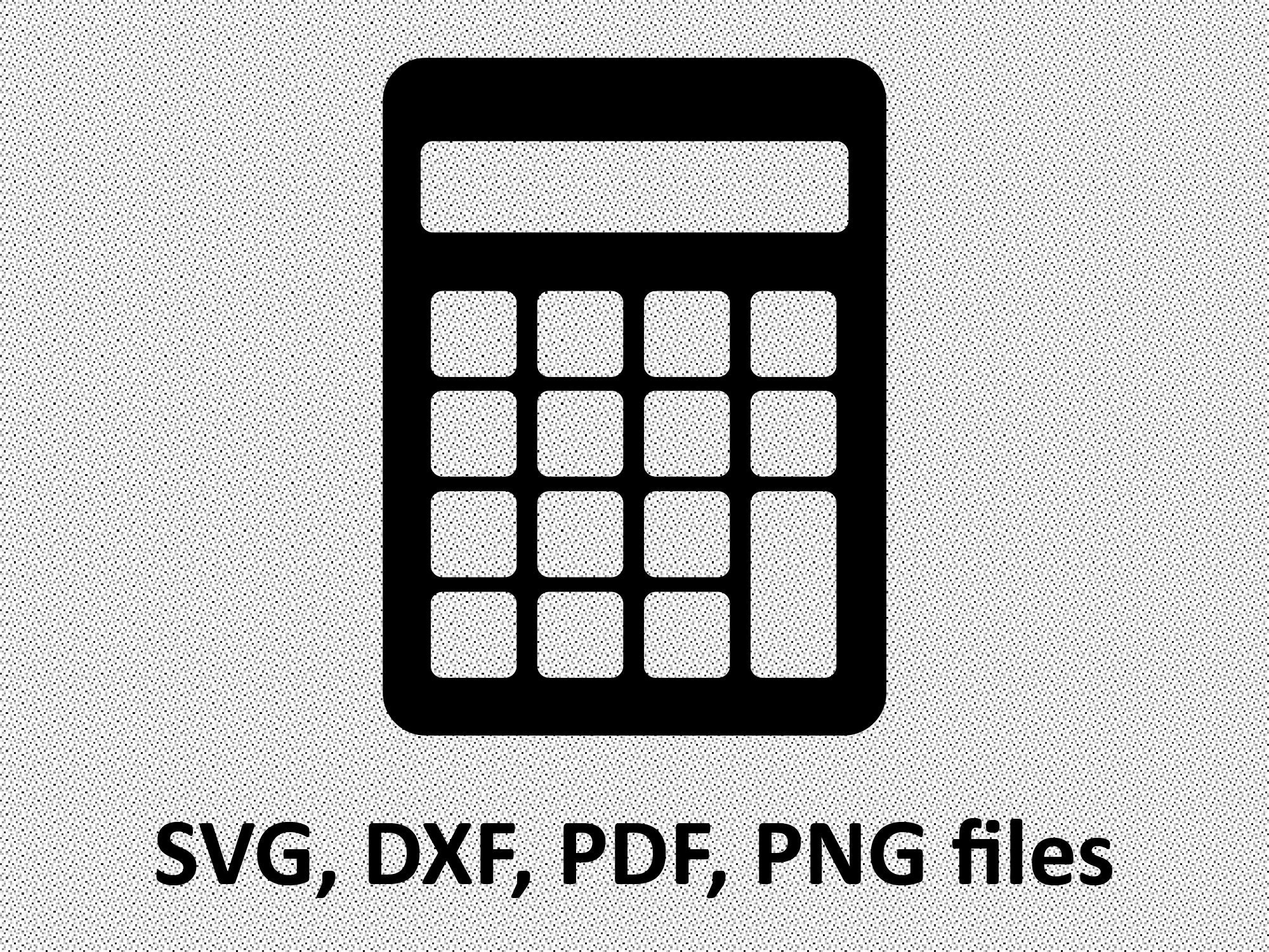 Calculator Clip Art Svg Calculator Silhouette Cut File Etsy