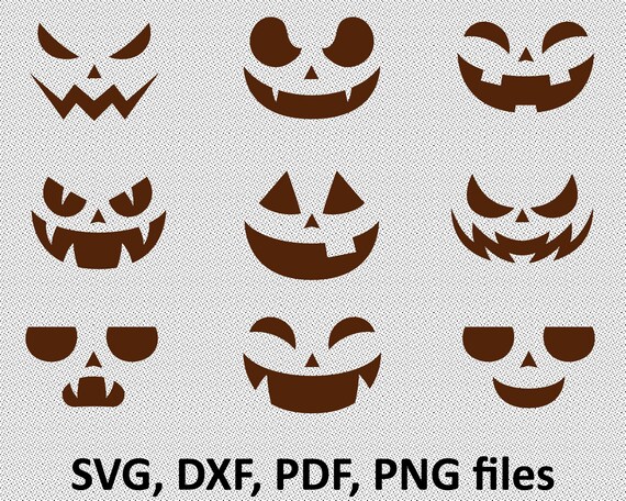 Download Free Pumpkin Face Svg Bundle Jack O Lantern Faces Png Bundle Cute Etsy SVG Cut Files