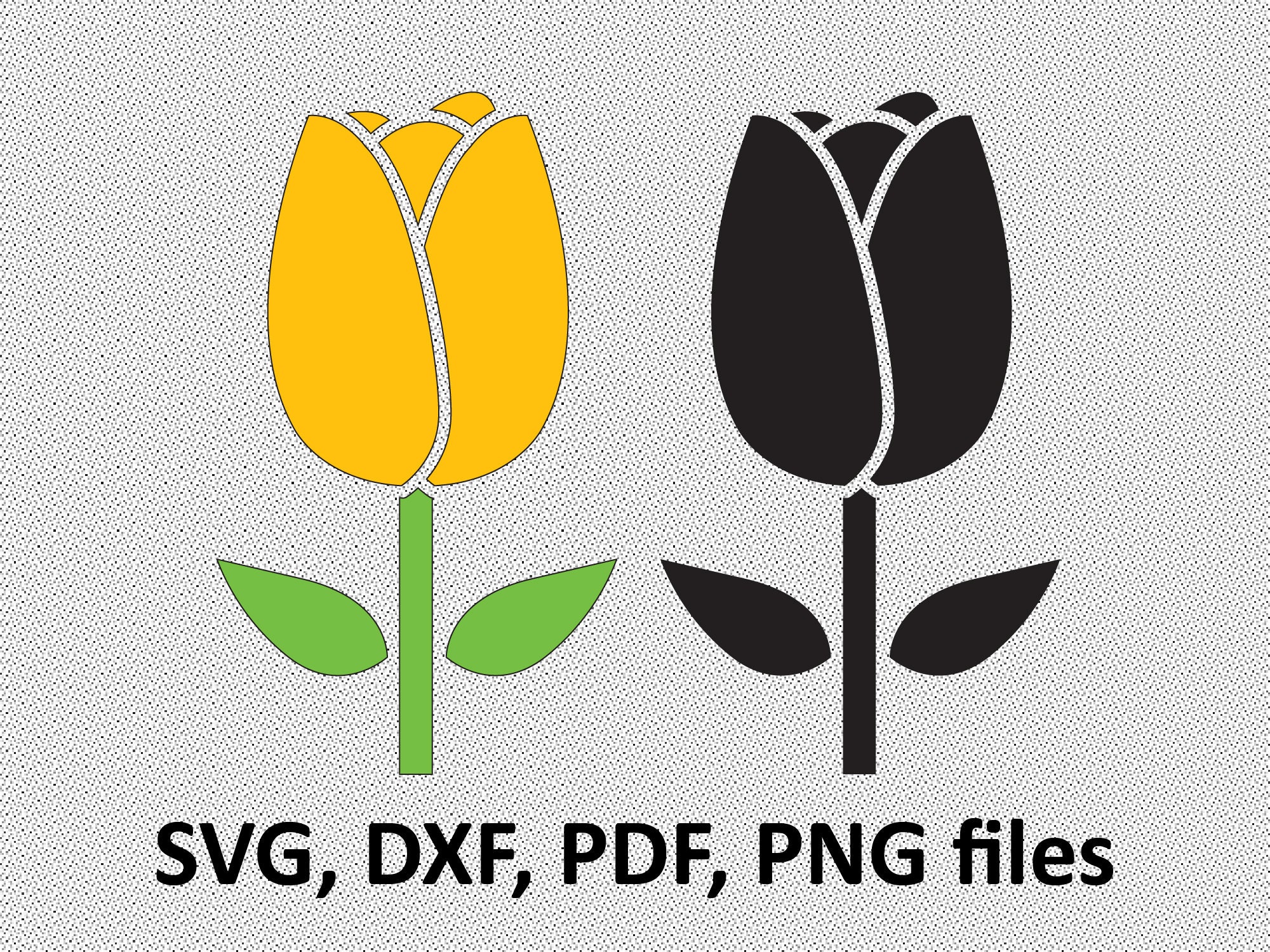 Tulip DXF Tulip Png Tulip Flower Svg Files Tulip SVG File Tulip Flower Svg Tulip Silhouette
