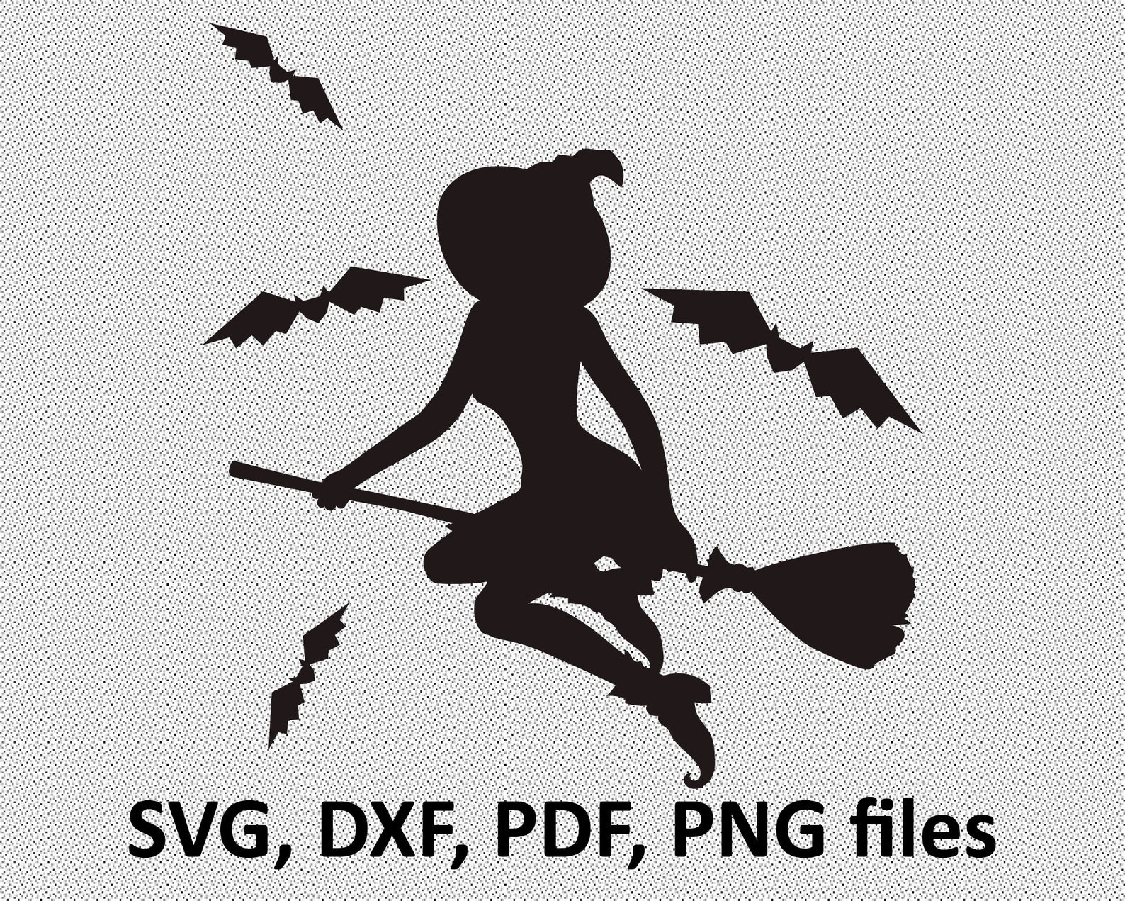 Flying Witch Svg Flying Witch Dxf Halloween Witch Svg Witch | Etsy