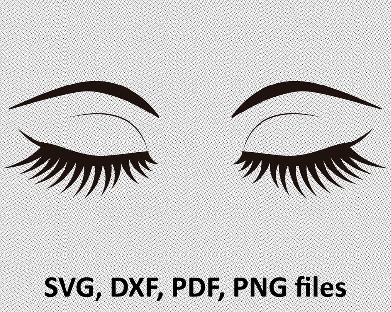 Download Eyelashes Svg file Eyebrows SVG Instant Download Woman | Etsy