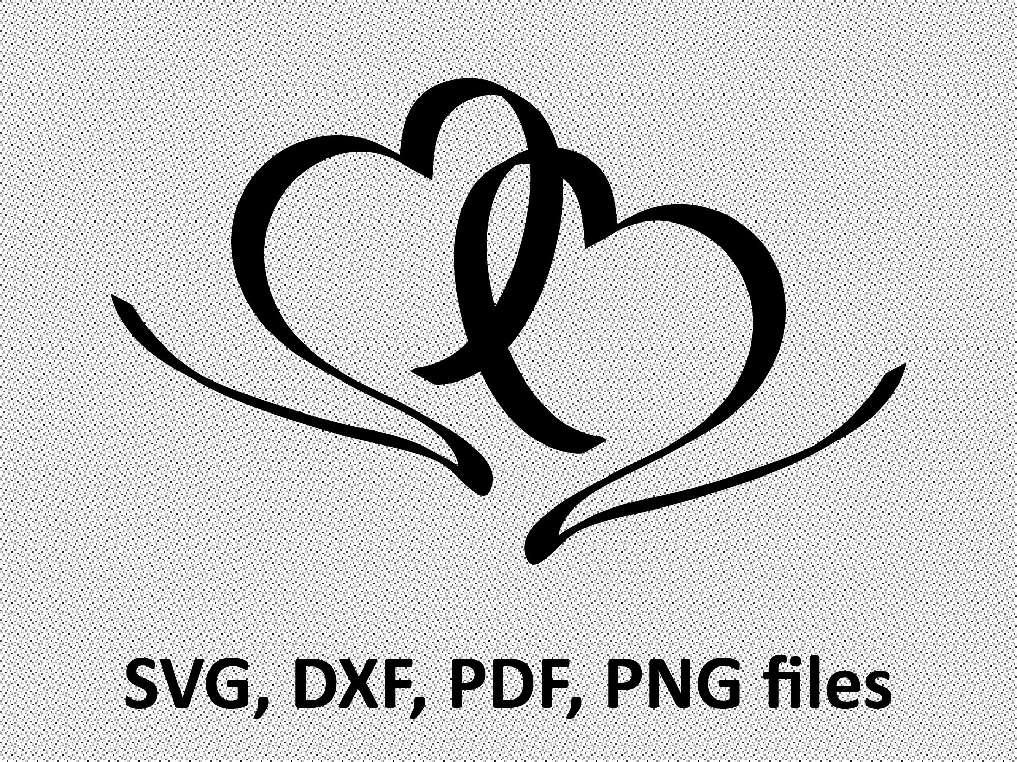 Two Heart SVG File Heart Vector Heart Cut File Love Svg | Etsy
