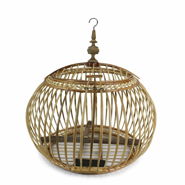 Cage à oiseaux en bambou thaïlandais, 53 cm x 54 cm, ou luminaire, abat-jour