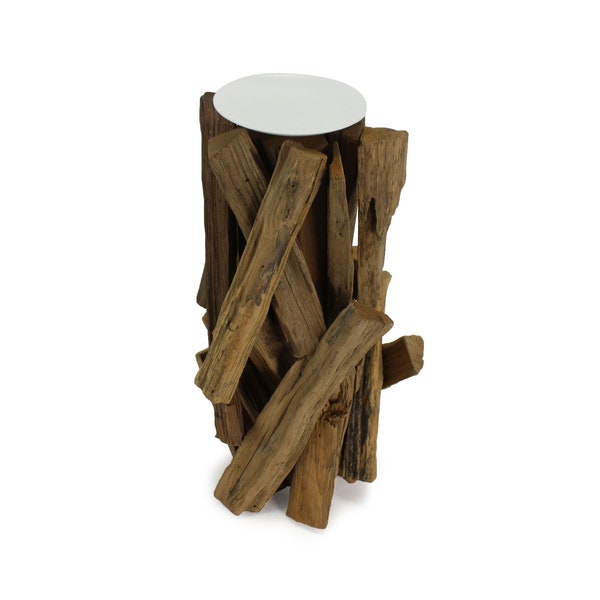 33cm Large driftwood candle holder: Small size 33cm high x 17cm diameter.