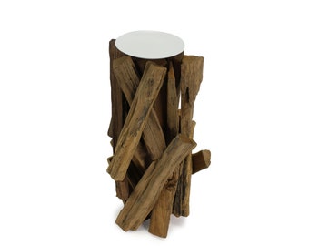 33cm Large driftwood candle holder: Small size 33cm high x 17cm diameter.
