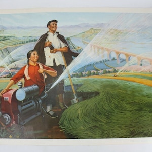 Vintage Original Chinese Cultural Revolution Poster, 1975, Spring Rain 86 664