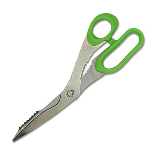 Crab Scissors, 20cm Stainless Steel Detachable Blades for Cleaning Green Handles