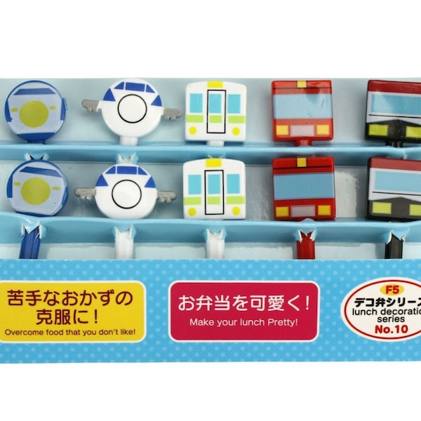 Cute Japanese Food Picks for Kids Bento Box Lunch Transport Designs. 10pcs.