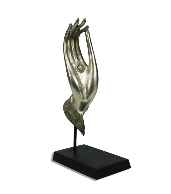 Import Anglais Black /& Silver Thai Buddha Tea Light Holder