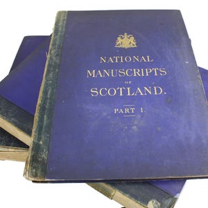 Facsimiles of National Manuscripts of Scotland, elephant folio size, 1867-1871, 3 Volumes. Declaration of Arbroath included.