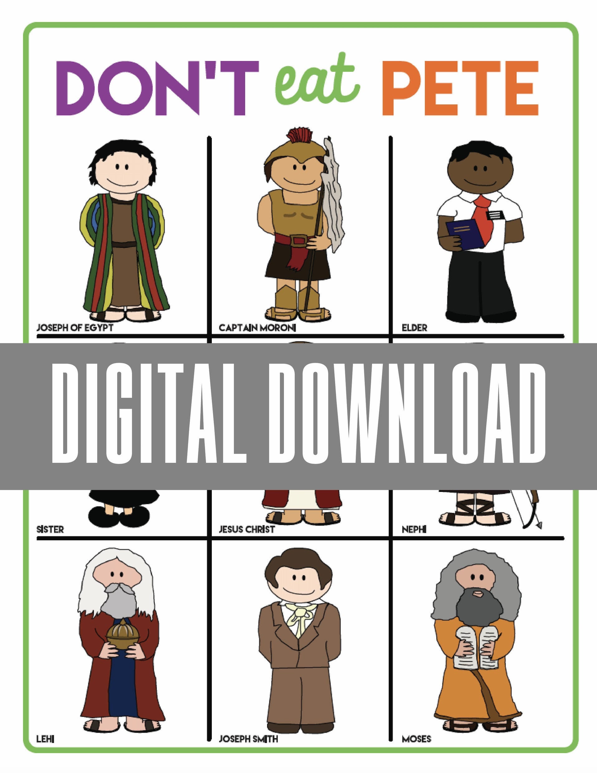 don-t-eat-pete-lds-theme-digital-download-etsy for Don T Eat Pete Free Printable Don't Eat Pete (LDS Theme) - Digital Download - Etsy for Don T Eat Pete Free Printable