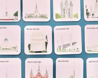 Lds Temple Matching Game | Etsy