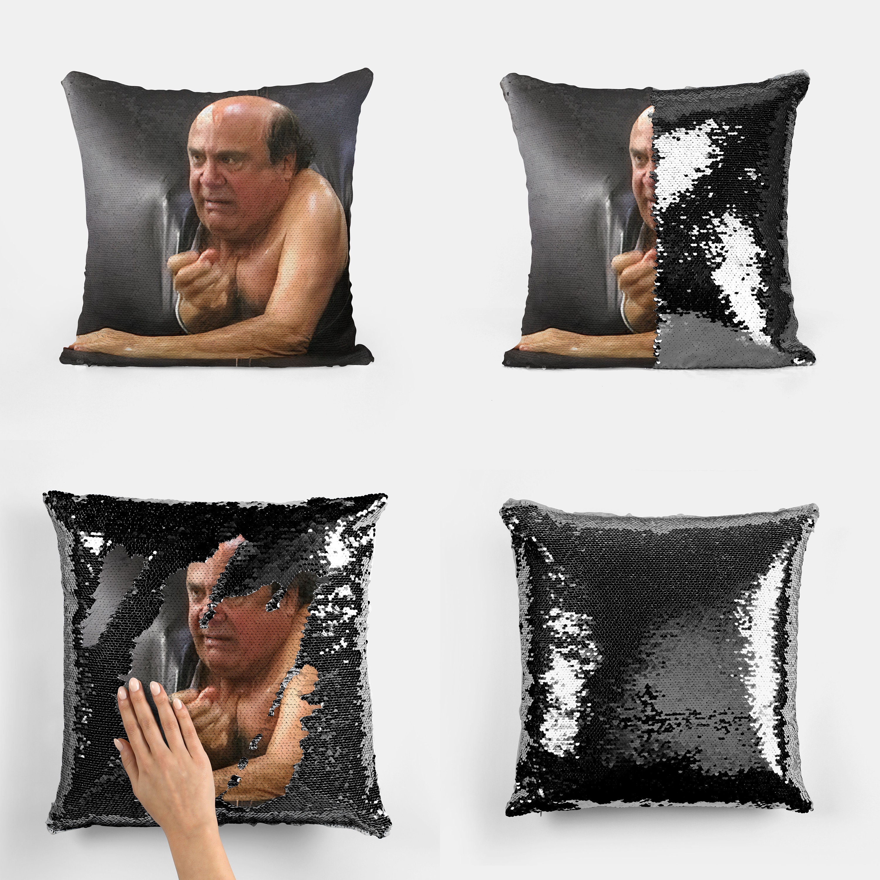 danny devito sequin pillow