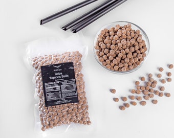 Boba - Premium Tapioca Pearls - 14 ounces - 8 to 10 Servings - Boba for Bubble Teas by LOCCA
