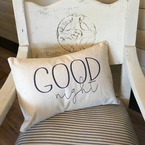 Pillow, Pillow cover, Throw Pillow, Decorative Pillow, Good night