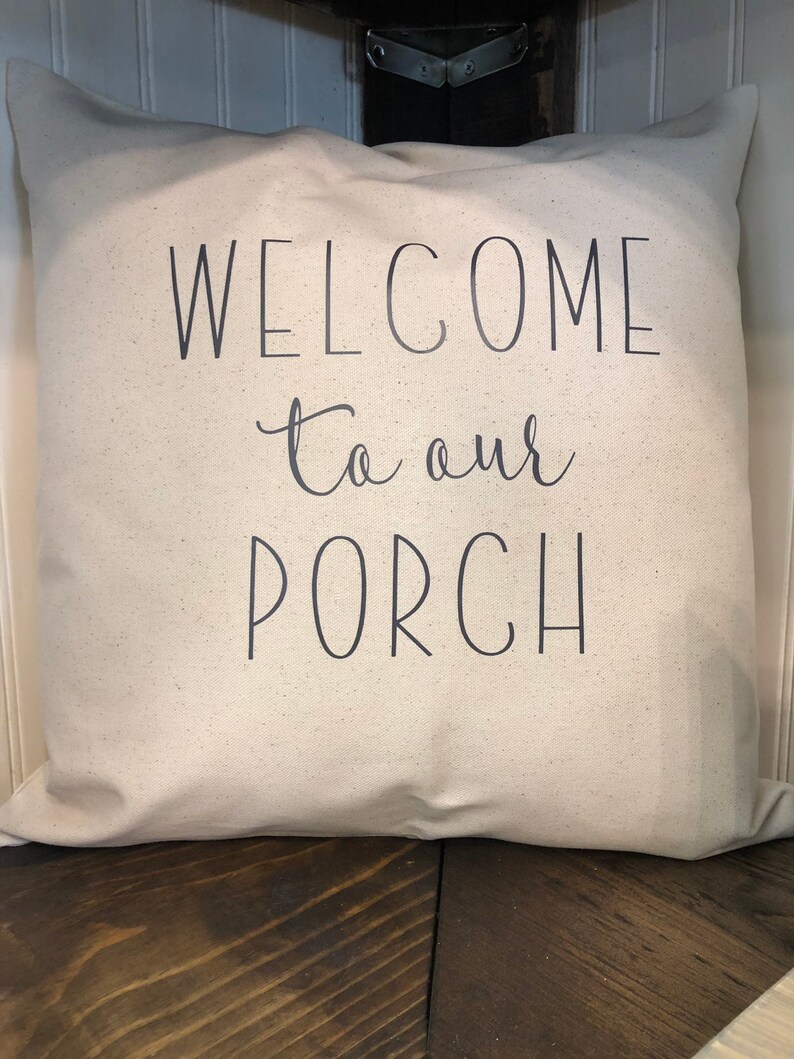 Throw Pillow to Our Porch, Decorative Pillow Cover Etsy