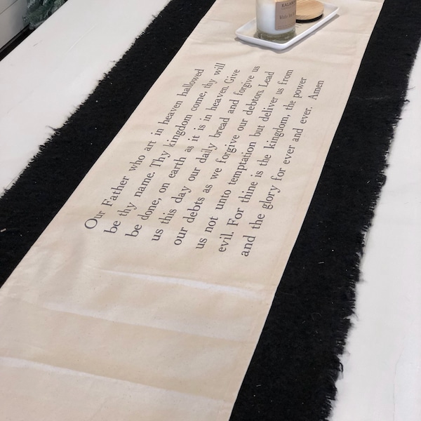 Table runner, The Lord’s Prayer