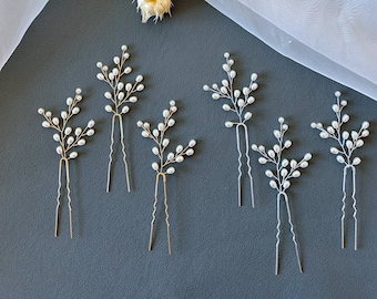 JUDY - Bridal Pearl Hair Pin set of 3 / Wedding hair accessories/headpiece/bridesmaid