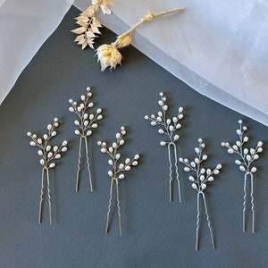 JUDY Braut Perlen Haarnadel 3er Set / Hochzeit Haarschmuck/Kopfschmuck/Brautjungfer Bild 1