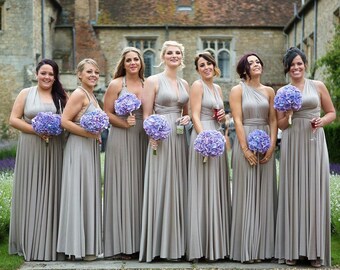gray bridesmaid dress