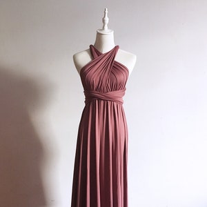 Long/Short Rosewood Bridesmaid Dress Infinity Dress Maternity Dress Convertible Wrap Dress Convertible Bridesmaid Dress Long Infinity