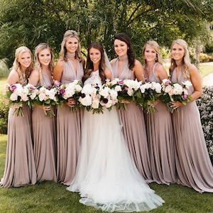 Taupe junior bridesmaid dress shop