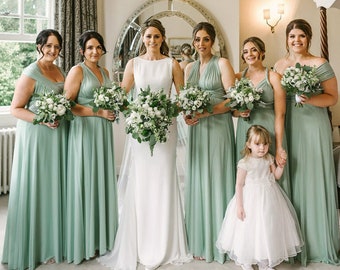 Dusty Sage Bridesmaid Dresses