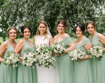 dusty sage long dress