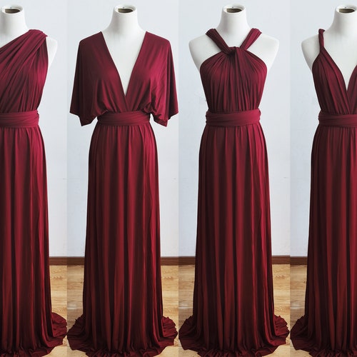 infinity dress burgundy wine One Size (S to XL)