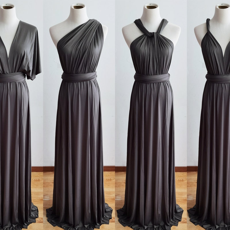 Luxe Custom Charcoal Infinity dress