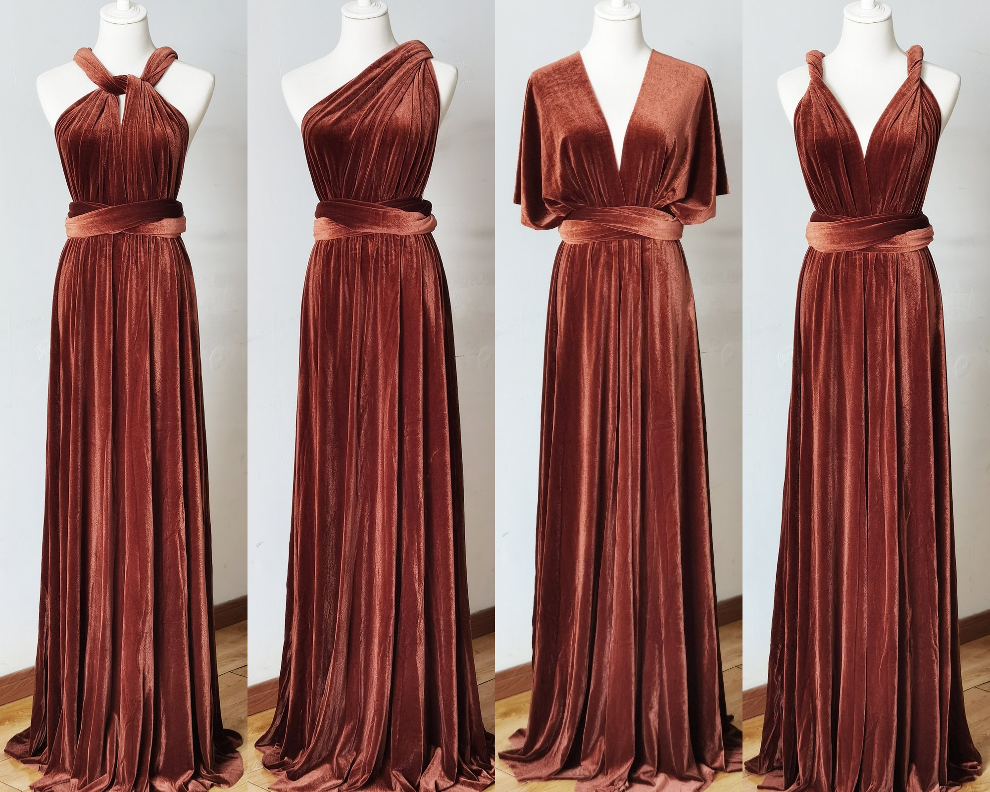 Plum Floor/ Knee Length Convertible Bridesmaid Dress Infinity Bridesmaid  Dress Multiway Wrap Dress Maternity Dress Ball Gown Wedding Dress 