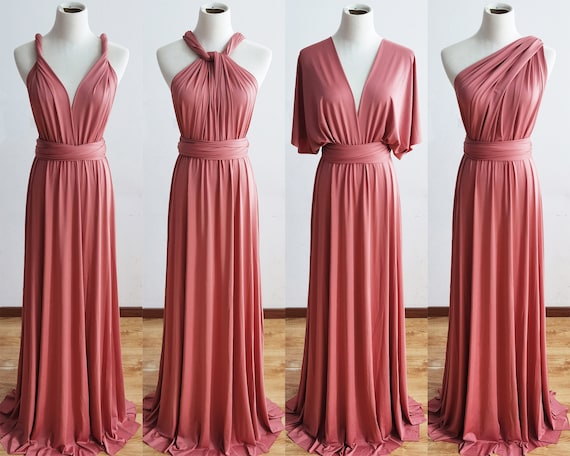 cinnamon rose bridesmaid dress WEDTREND Women Plus Size Sage Green Long Bridesmaid Dress with Side Slit  Sheath Satin High Neck Backless Wedding Guest Dress main image 1