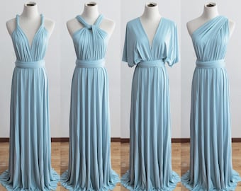 LIGHT BLUE Bridesmaid Dress, Infinity Dress, Multi-way Bridesmaid Dress, Maternity Dress Photo Shoot, Boho Dress Infinity Dress with Bandeau
